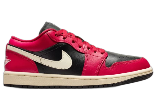 Jordan 1 Low Mystic Hibiscus Black (Women's)