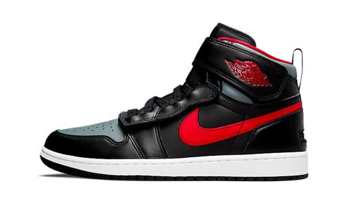 Jordan 1 High FlyEase Black Gym Red Smoke Grey (GS)
