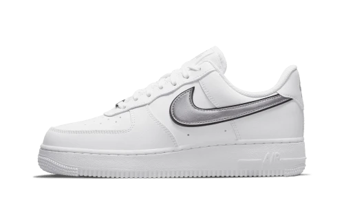 Nike Air Force 1 Low '07 Essential White Metallic Silver Black (Women's)