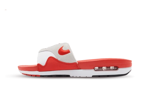 Nike Air Max 1 Slide White University Red