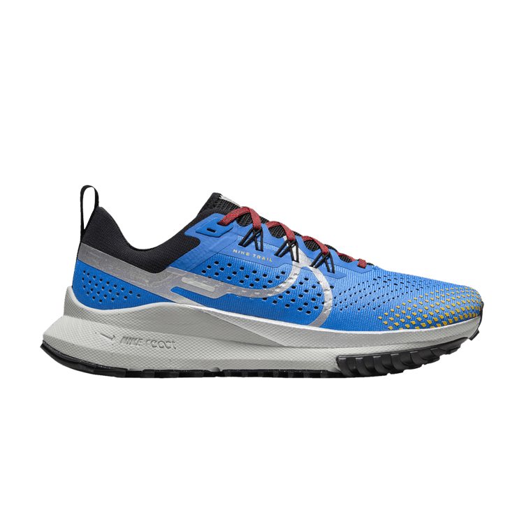 Nike React Pegasus Trail 4 Light Photo Blue Track Red Black Metallic Silver (Women's)