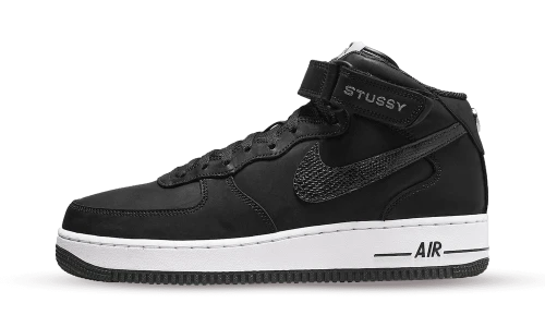 Nike Air Force 1 Mid Stussy Black White