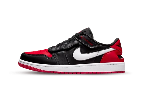 Jordan 1 Low FlyEase Black White Gym Red