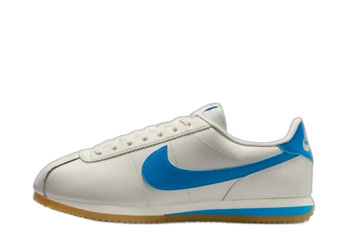 Nike Cortez Leather Sail Gum Yellow Light Photo Blue