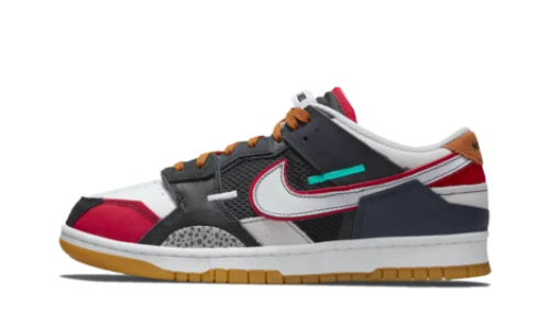 Nike Dunk Low Scrap Black Grey University Red