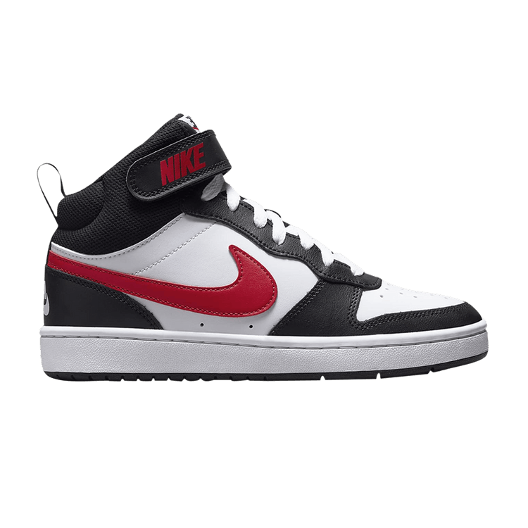 Nike Court Borough Mid 2 White Black University Red (GS)