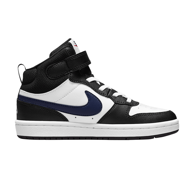 Nike Court Borough Mid 2 White Black University Red (PS)