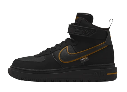 Nike Air Force 1 Boot Cordura Black Gold