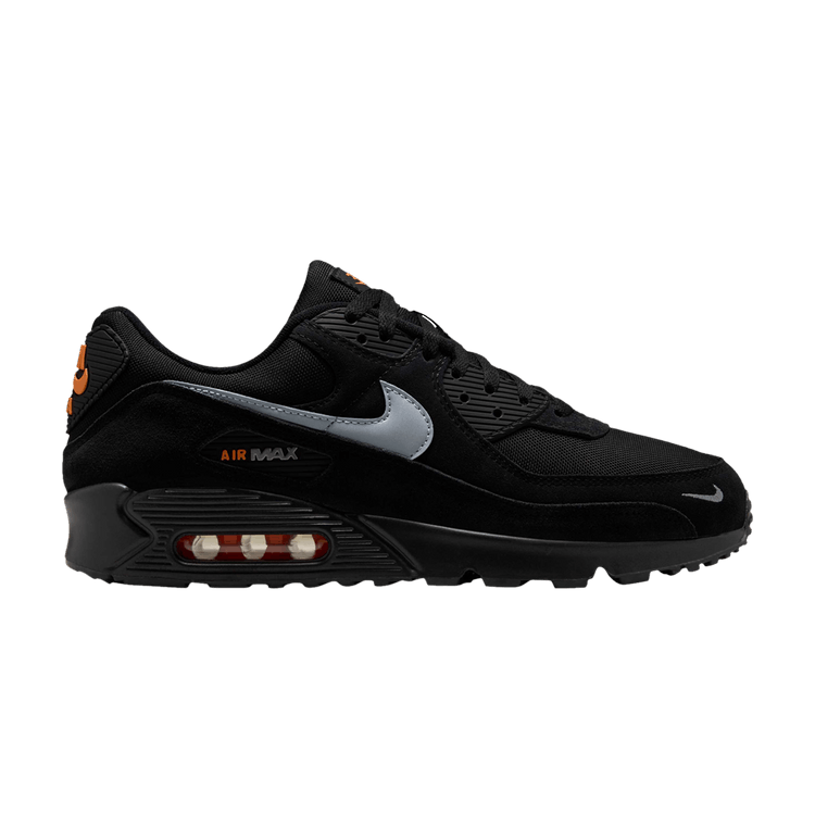 Nike Air Max 90 Black Metallic Cool Grey Orange