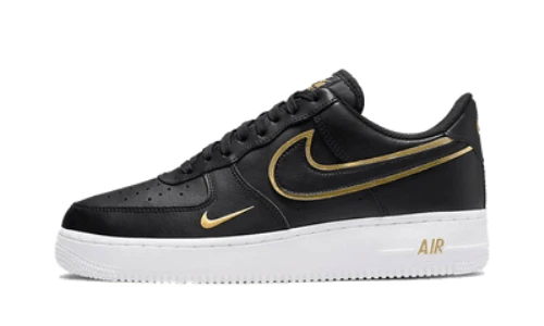 Nike Air Force 1 Low Cut Out Swoosh Black