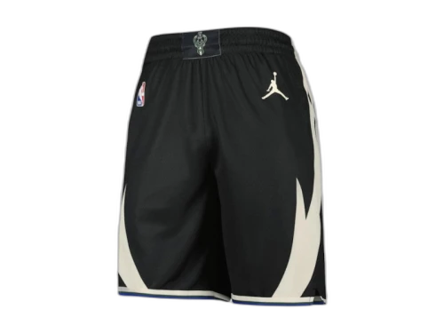 Jordan NBA Milwaukee Bucks Performance Swingman Statement Edition Shorts Black/Cream