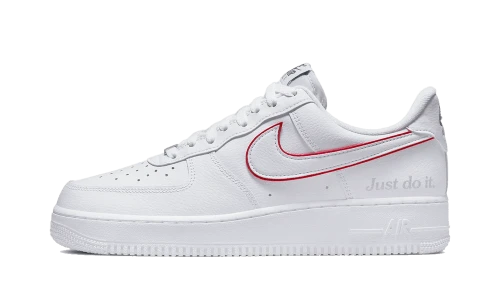 Nike Air Force 1 Low Just Do It White Noble Green Metallic Silver University Red