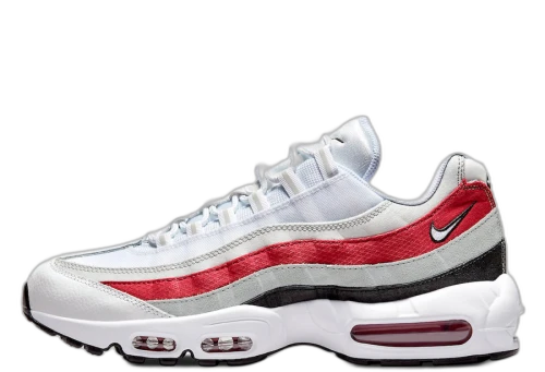 Nike Air Max 95 White Varsity Red Particle Gray