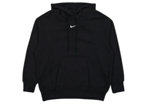 Nike Women's Phoenix Fleece Oversized Pullover Hoodie Black/Sail