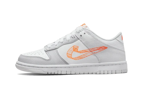Nike Dunk Low SE 3D Swoosh Pure Platinum Total Orange (GS)