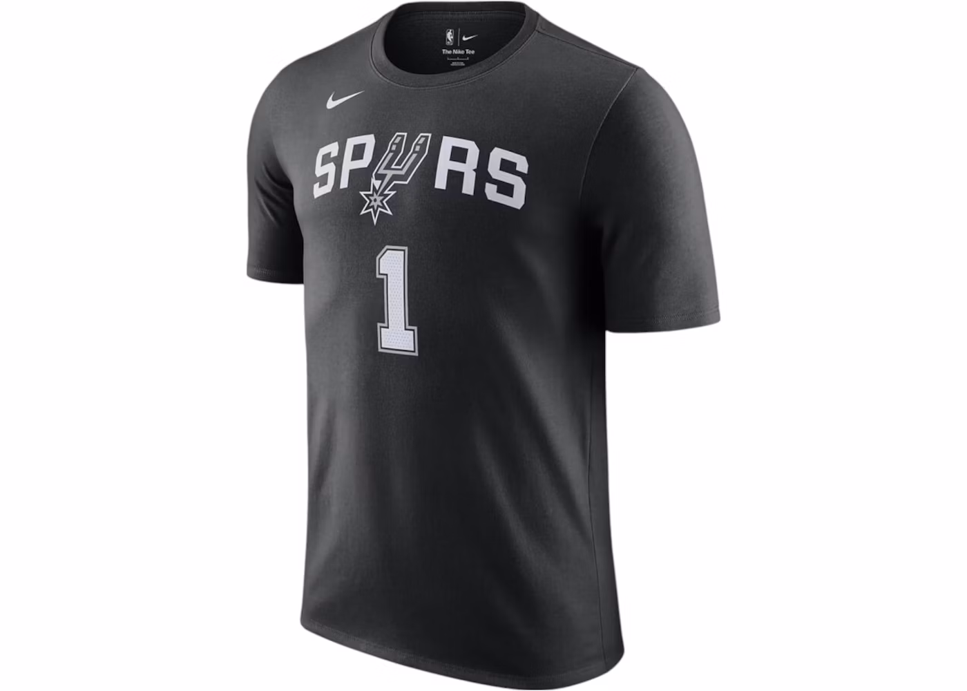 Nike NBA San Antonio Spurs Victor Wembanyama T-shirt Black/White/Grey