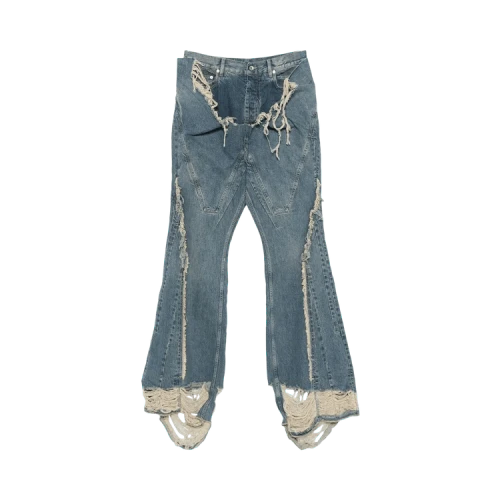 Rick Owens DRKSHDW Pantaloni In Denim Slive Bootcut Pant 'Washed Indigo'