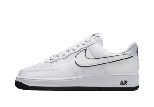 Nike Air Force 1 '07 Low White Black Outline Swoosh