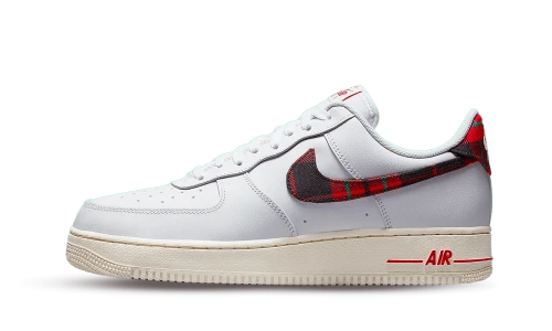 Nike Air Force 1 Low '07 LV8 Tartan Plaid White University Red