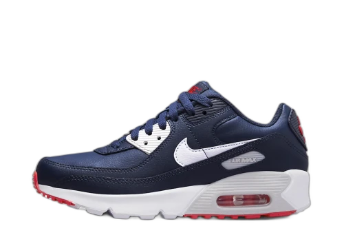 Nike Air Max 90 Leather Obsidian Track Red (GS)