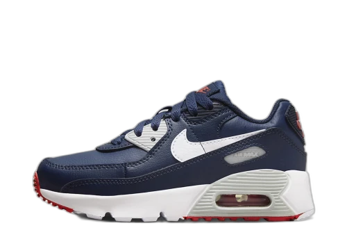 Nike Air Max 90 Leather Obsidian Track Red (PS)
