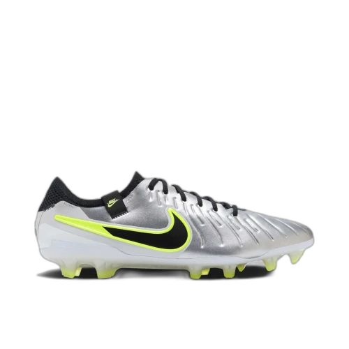 Nike Tiempo Legend 10 Elite FG Metallic Silver Volt Black