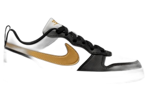 Nike Court Borough Low Recraft Black White Metallic Gold (GS)
