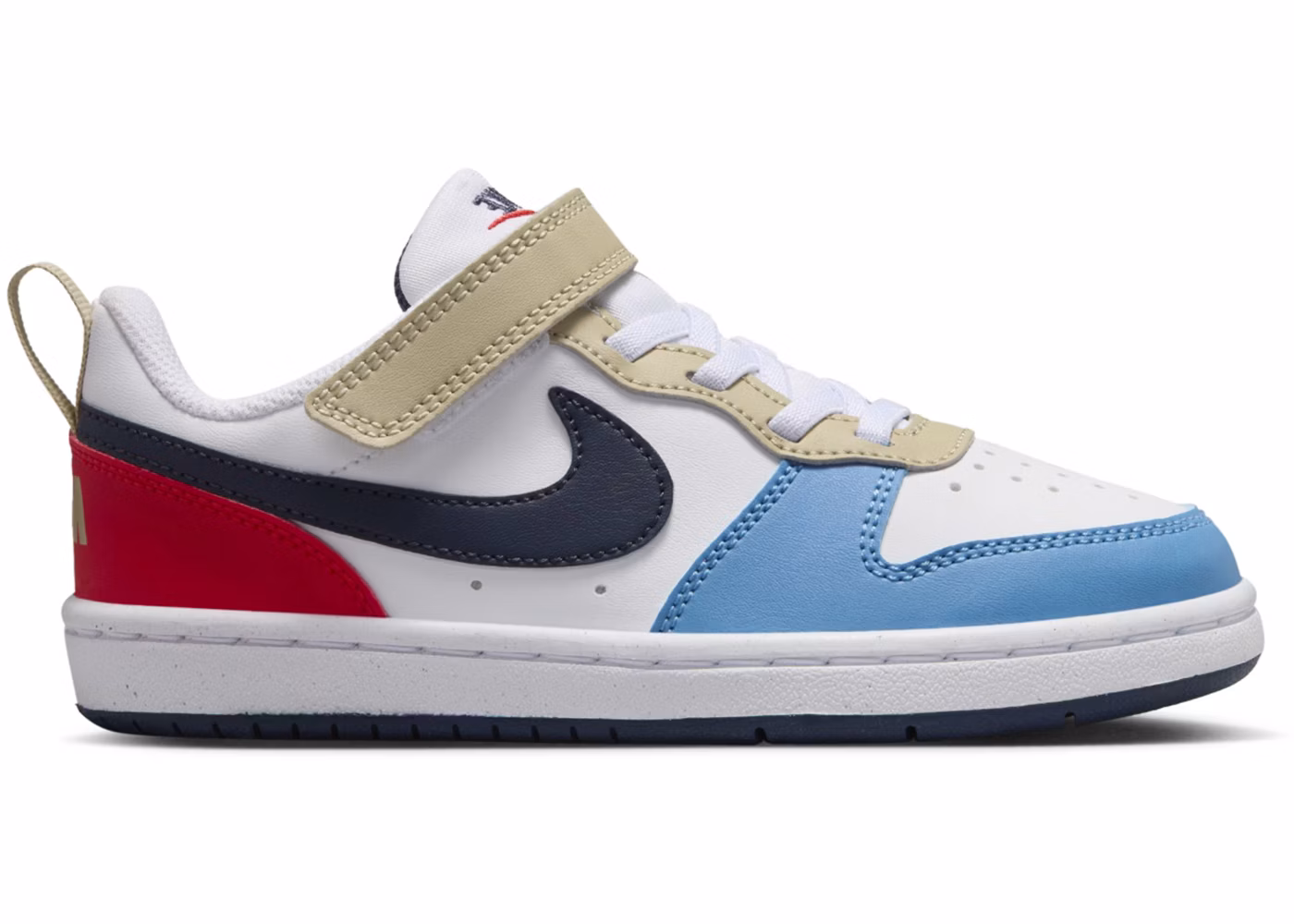 Nike Court Borough Low Recraft White Thunder Blue Light Crimson (PS)