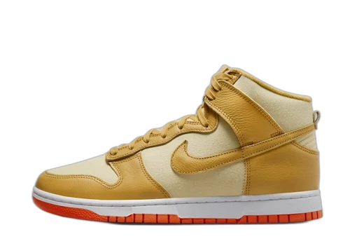 Nike Dunk High Wheat Gold Safety Orange