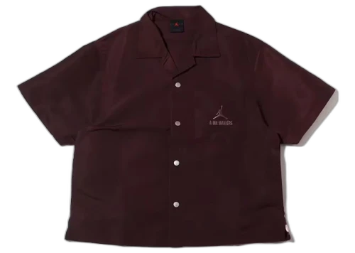 Jordan x A Ma Maniere Warm Up Shirt Mahogany