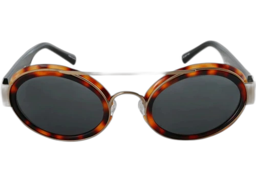 Dries Van Noten x Linda Farrow Oval Lenses Sunglasses t-Shell/Black/Gold/Grey