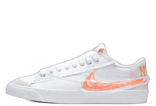 Nike Blazer Low '77 Jumbo Scribble Swoosh White Orange Trance