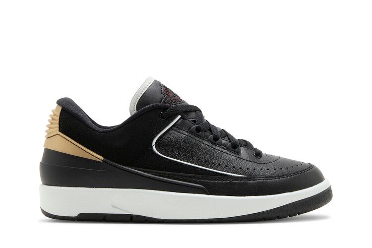 Jordan 2 Retro Low Black Metallic Gold (Women's)