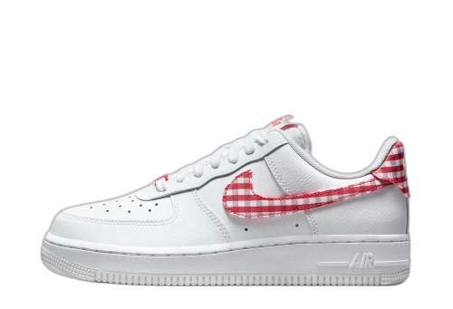 Nike Air Force 1 Low '07 Essential White Mystic Red Gingham (Women's)