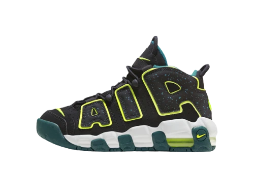 Nike Air More Uptempo Low Black Geode Teal (GS)