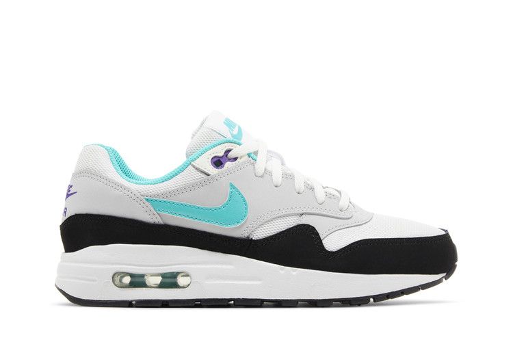 Nike Air Max 1 White Pure Platinum Court Purple Hyper Jade (GS)