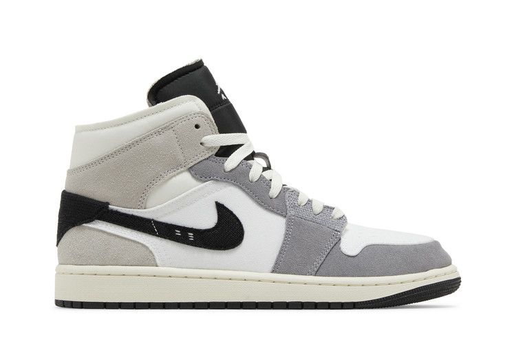 Jordan 1 Mid SE Craft White Cement Grey Black