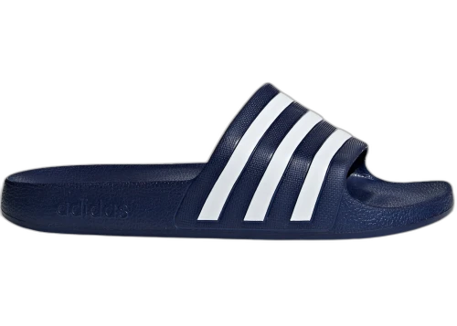 adidas Adilette Aqua Slides Dark Blue Cloud White