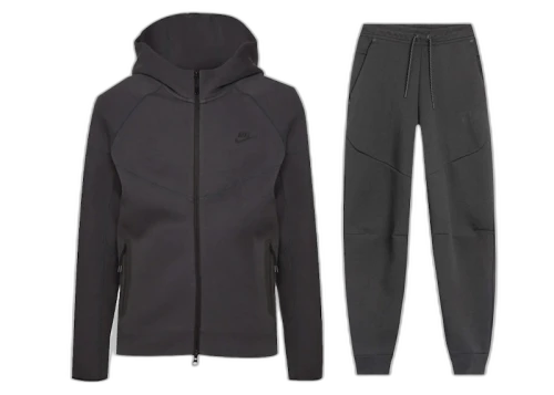 Nike Sportswear Tech Fleece Windrunner Full Zip Hoodie & Joggers Set Anthracite/Black