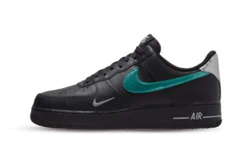 Nike Air Force 1 '07 Low Black Blue Lightning