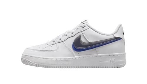 Nike Air Force 1 Low Impact Next Nature Double Swoosh White Black Blue (GS)