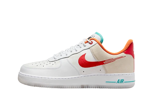 Nike Air Force 1 Low '07 PRM Just Do It White Red Teal