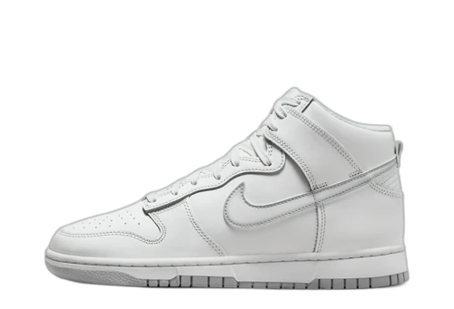 Nike Dunk High Airbrush Swoosh White Wolf Grey