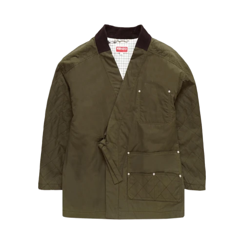 Kenzo Weave Kimono Coat 'Green'