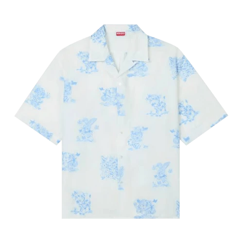 Kenzo Cartoon Hawaiian Short-Sleeve Shirt 'White'