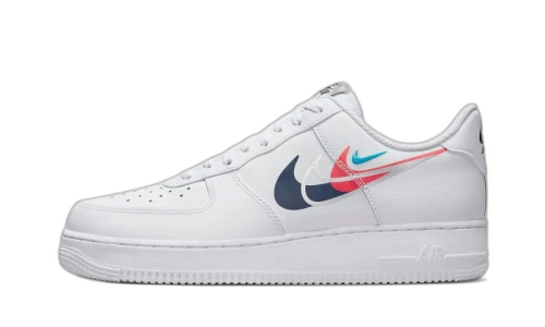 Nike Air Force 1 Low '07 Quadruple Swoosh White Navy Crimson