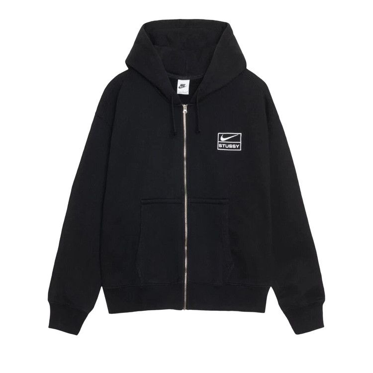 Stussy x Nike Stone Washed Fleece Zip Hoodie Black