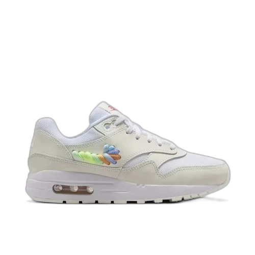 Nike Air Max 1 SE White Rainbow Lace Swoosh (GS)
