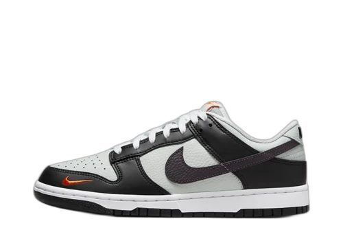Nike Dunk Low Black Total Orange Mini Swoosh