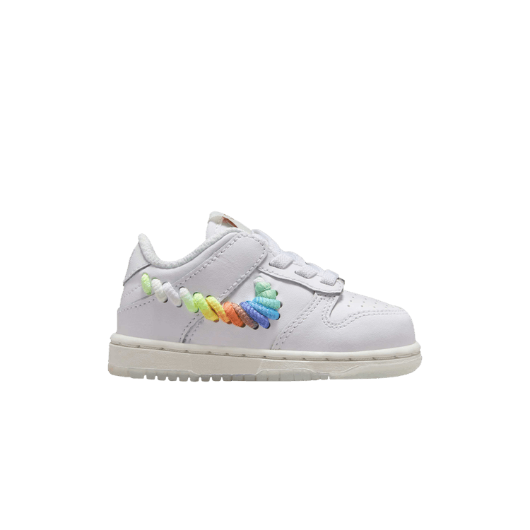 Nike Dunk Low SE Rainbow Lace Swoosh White (TD)